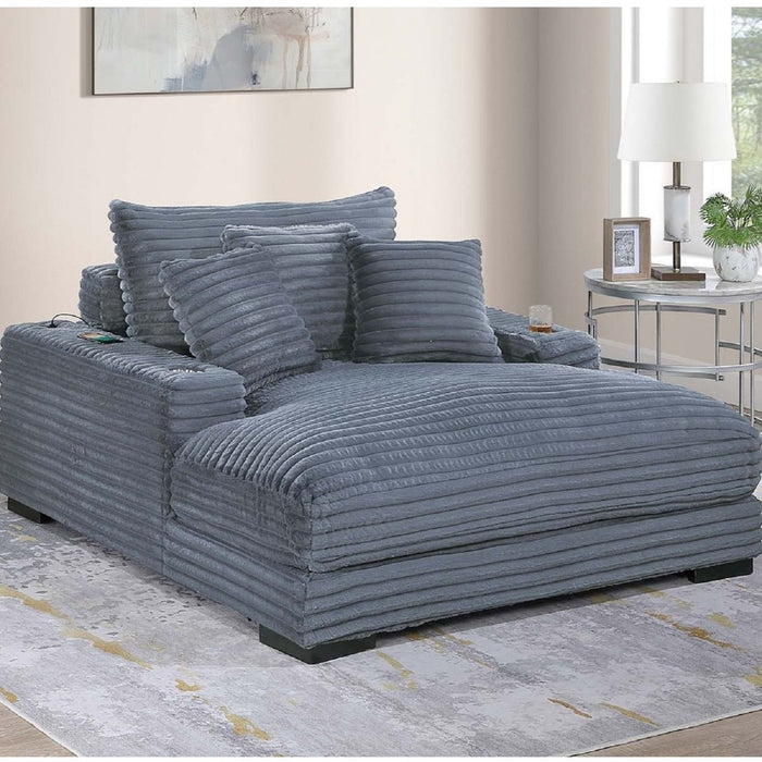 Chaise Lounge With 2 Cup Holders And USB Ports