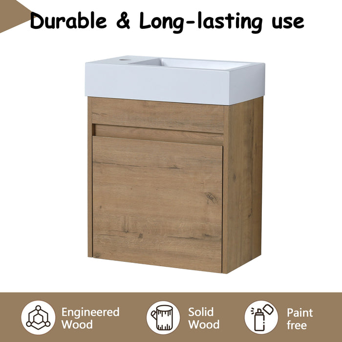 Sink Floating Bathroom Vanity With Soft Close Cabinet Door