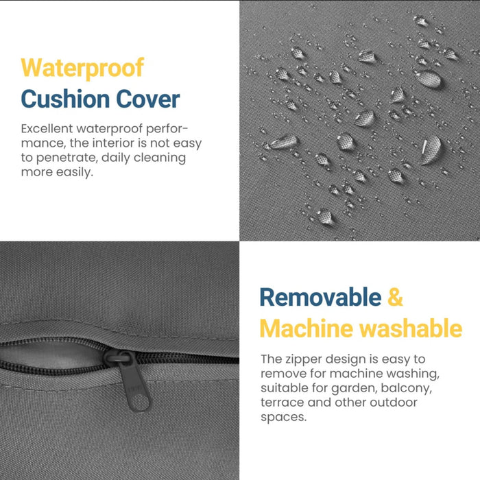 L-Shaped Patio Set With Cushions And Storage Table