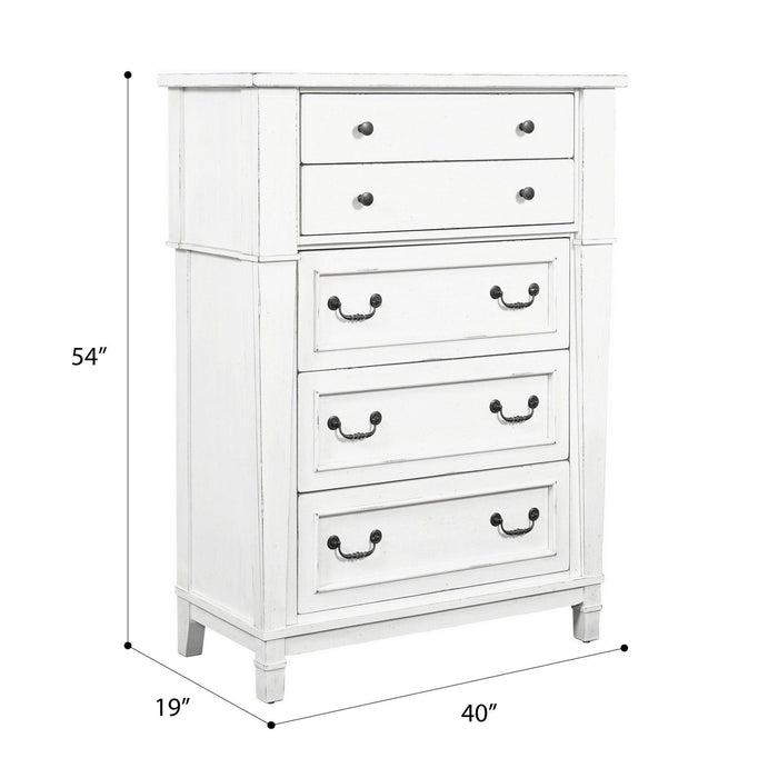 Stoney Creek - 5-Drawer Chest - Weathered White