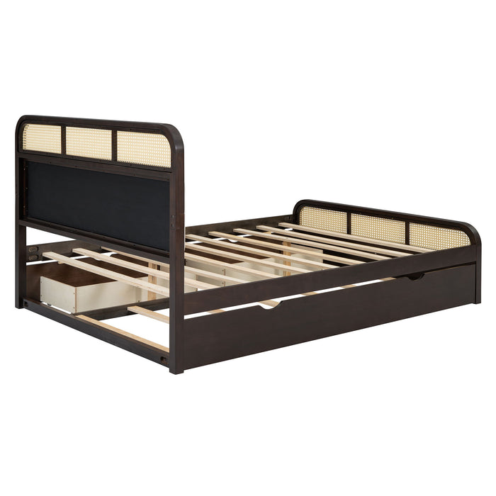 Platform Bed With Trundle And 2 Drawers