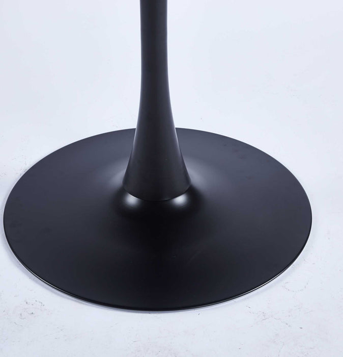 Table Mid-Century Dining Table For 4-6 People With Round Table Top, Pedestal Dining Table, End Table Leisure Coffee Table