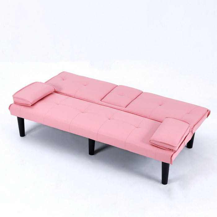Sofa Bed With Foldable Design And Cup Holder