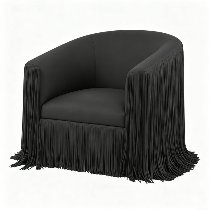 Isle - Swivel Chair With Fringe Accent