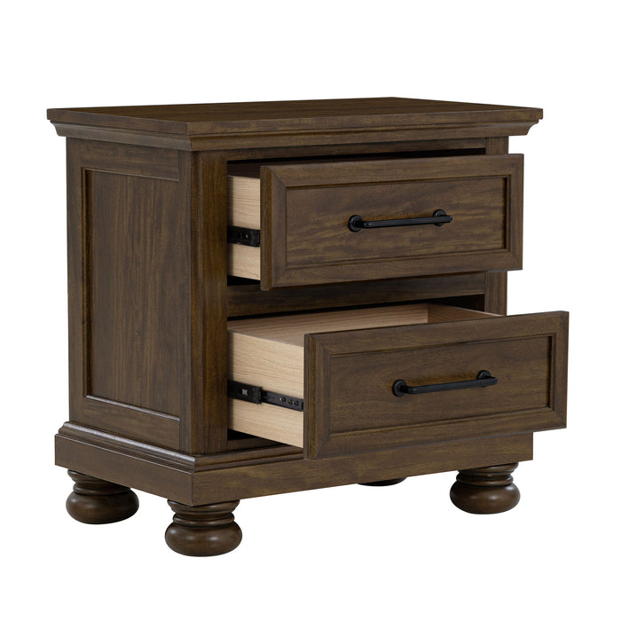 2 Drawer Nightstand With USB Charging Station