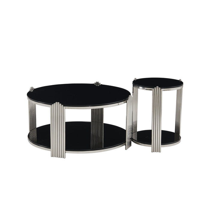 Round Table With Double Layer Storage