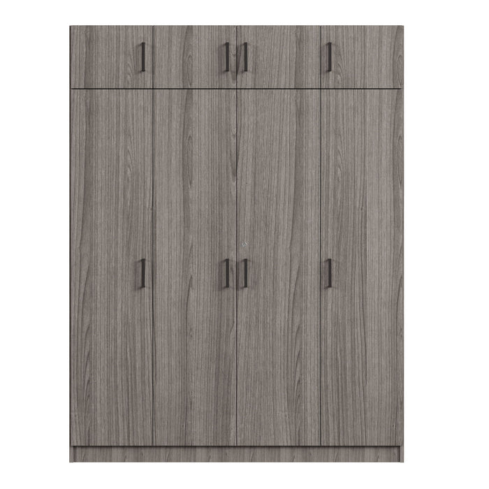 Contemporary 4 Door Wardrobe With 1 Drawer And Top Cabinet