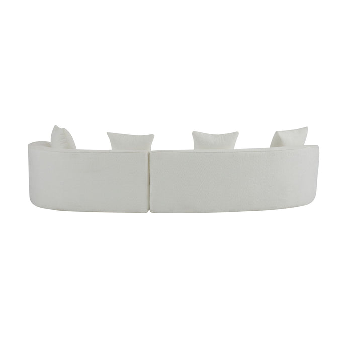 Elegant Curved Sectional Sofa With Full Foam Comfort