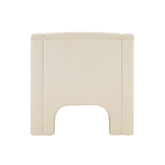 Barrel Accent Chair With Enclosed Arms