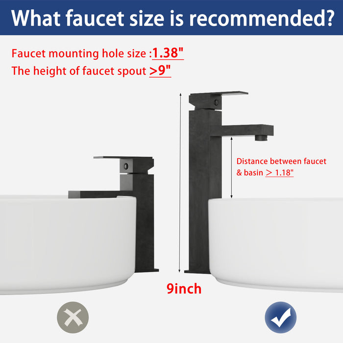 Wall Mounted Bathroom Vanity With Art Sink & 1 Soft Close Drawer