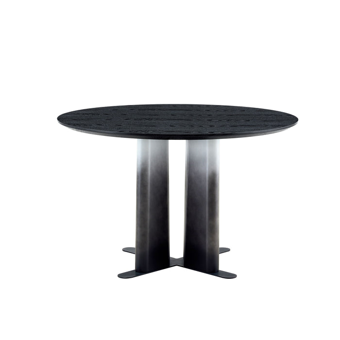 Round Dining Table With Cross Base, Modern Home Furniture