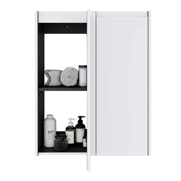 Wall Mounted Bathroom Vanity With Resin Sink And 2 Side Cabinet, 3 Soft Close Drawer - Brown Ebony