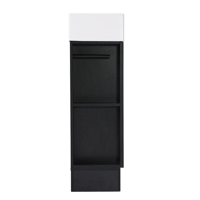 Modern Bathroom Vanity With Sink And 2 Tier Shelf
