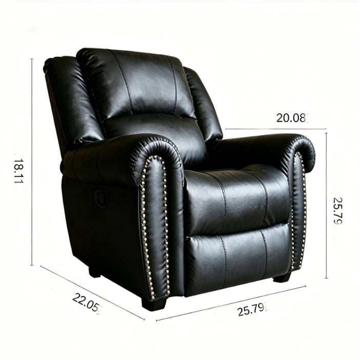 Electric Elderly Chair With 360° Swivel, Manual Button Control, Soft Plush Armchair For Living Room - Black