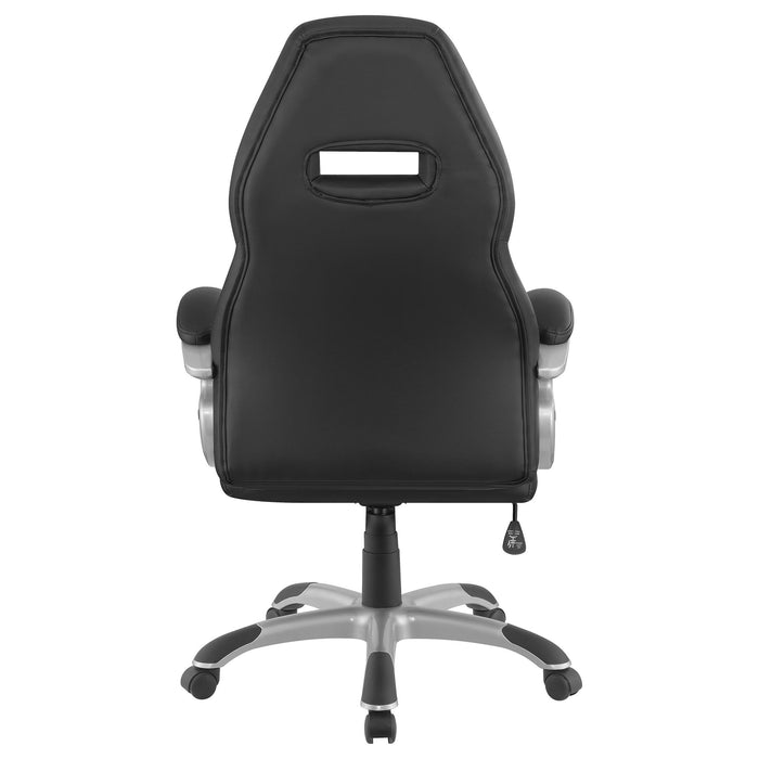 Bruce - Upholstered Adjustable Home Office Chair With Ergonomic Support And Smooth Swivel Function - Black