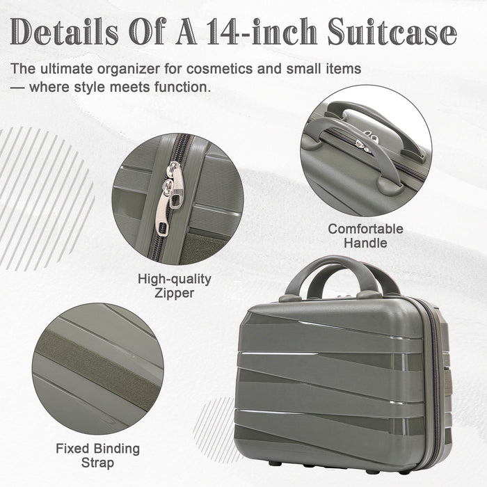 4 Piece Luggage Set, Combination Lock