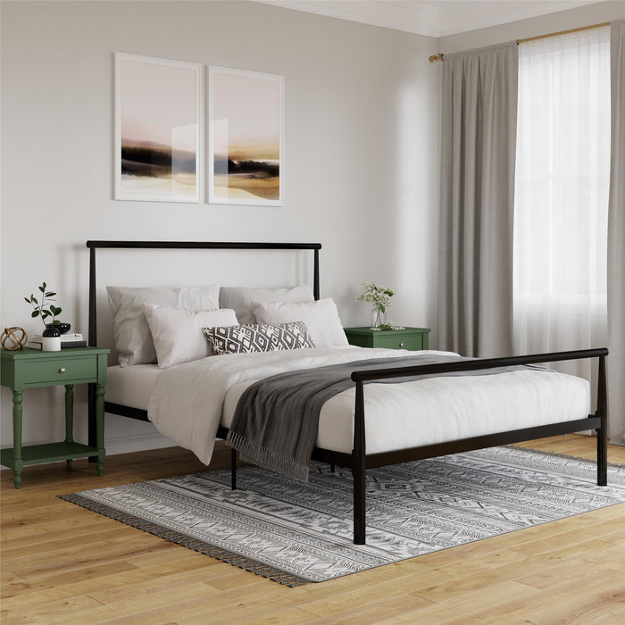 Calixa - Full Bed, Adjustable Height, No Box Spring Needed - Black