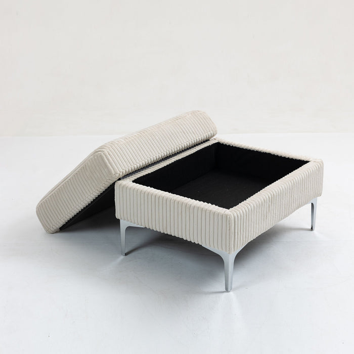 Modular Sectional Sofa Square Storage Ottoman