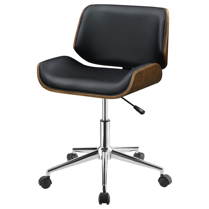 Swivel Office Chair With Adjustable Height - Black