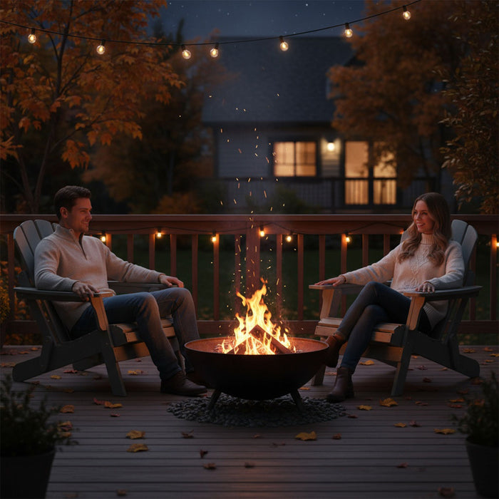 Oversize Outdoor Folding Adirondack Chair - Gray