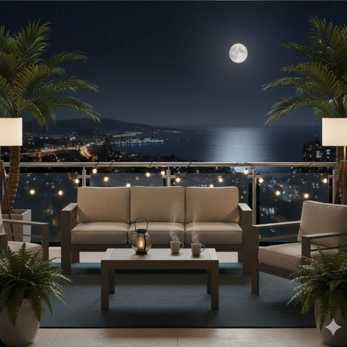 Outdoor Patio Set All-Weather & Thick Cushions