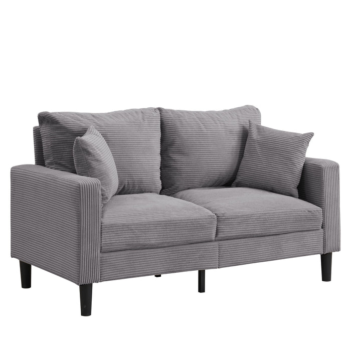 High Resilience Loveseat Sofa With Wooden Frame