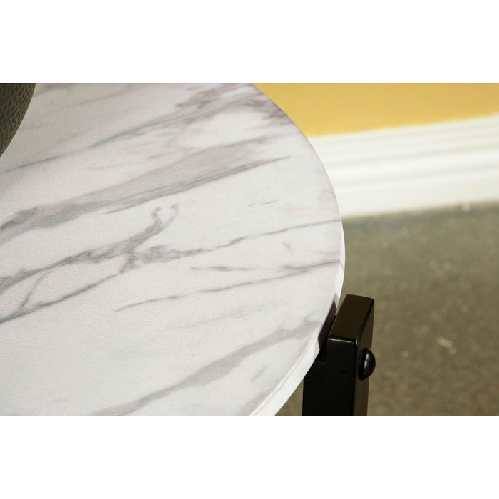 Myranda - Round Side Table - White / Black