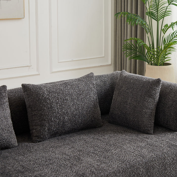 Convertible Sleeper Sofa Bed With Cylindrical Pillow