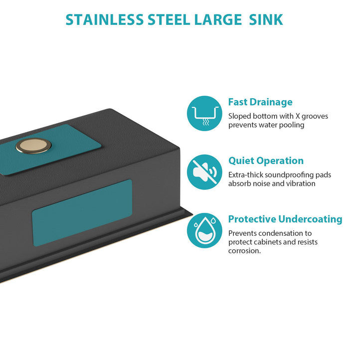 Drop In Kitchen Sink Stainless Steel 16 Gauge