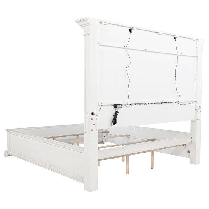 LED Light Panel Bed With Traditional Design