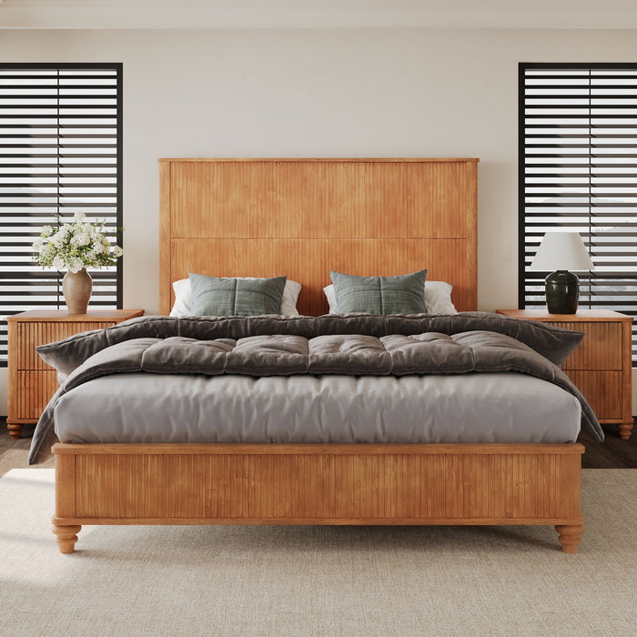 Platform Bed Frame With Tall Headboard
