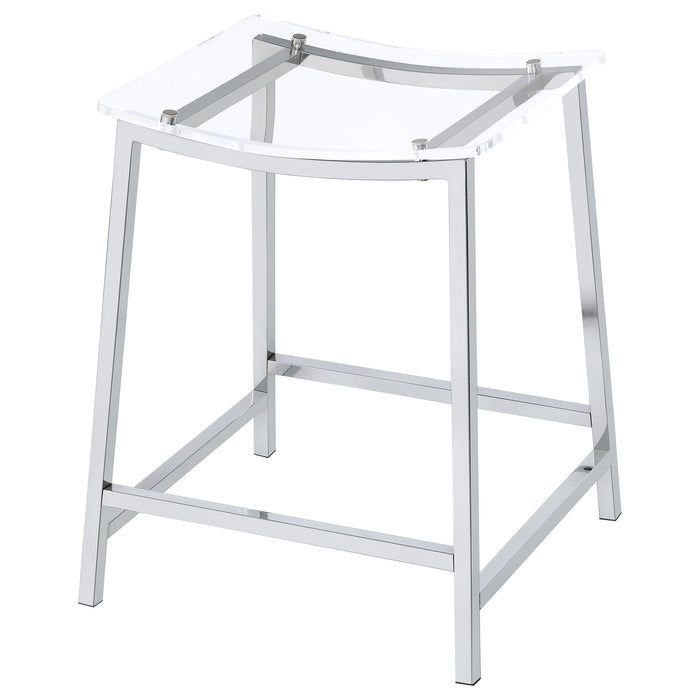 Staten - Backless Counter Stool (Set of 2) - Chrome