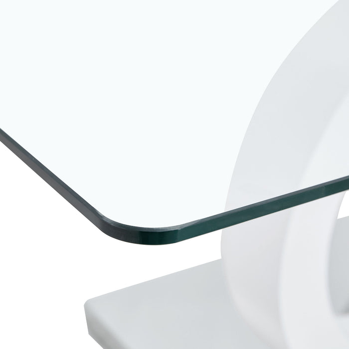 Contemporary Style Glass Top Coffee Table