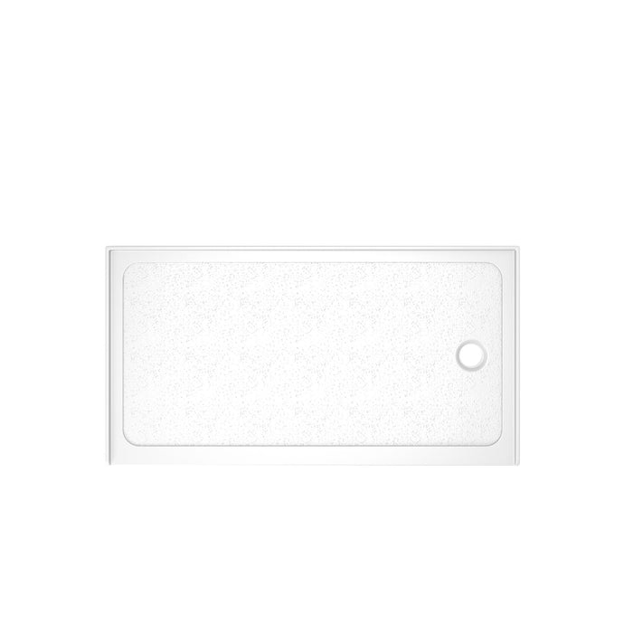 Shower Base Drain With Single Threshold Design
