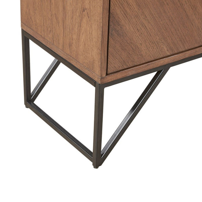 Krista - Accent Cabinet With Magnetic Doors - Brown