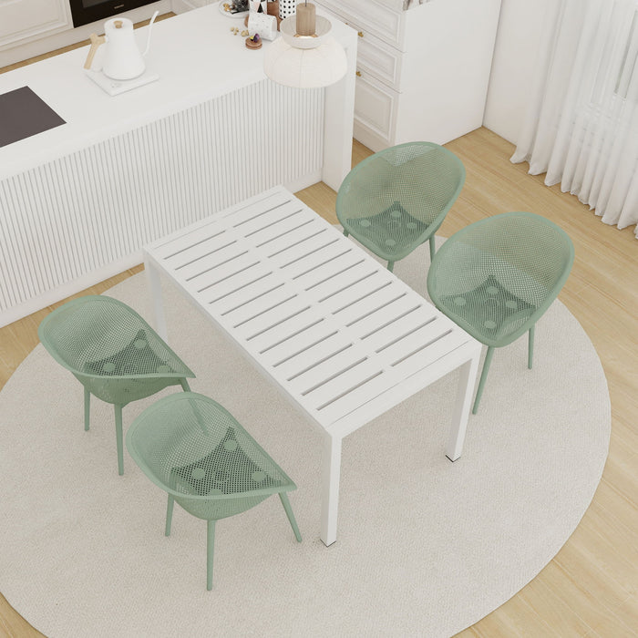 2 Piece Durable Single Chair With Hollow Out Design