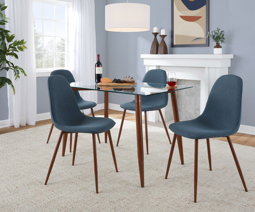 Clara Pebble - 5 Piece Mid-Century Modern Dining Set