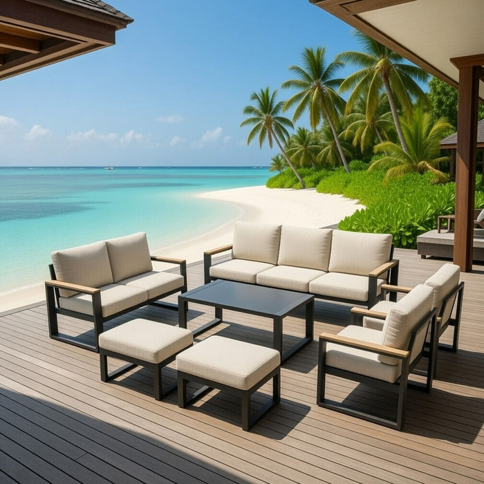 Modern Outdoor Sofa Set With Coffee Table