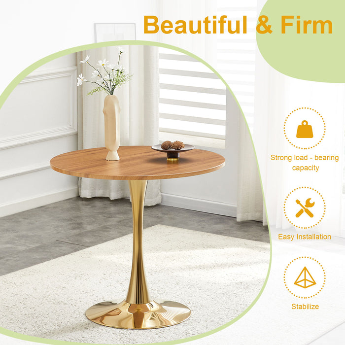 Round Dining Table With Thickened Top For Kitchen