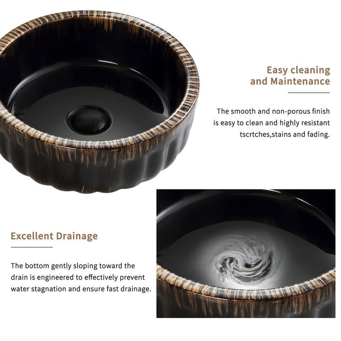 Vessel Sink, Above Counter Small Bowl - Black