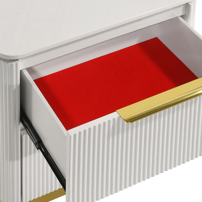 Giovanni - 2 Drawer Nightstand - White