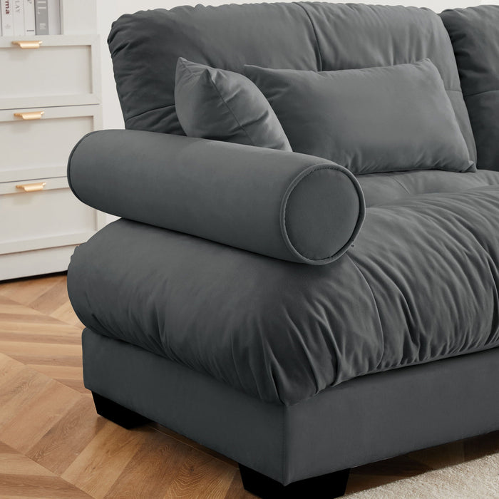 Super Comfort Oversized Modular Sectional Sofa, Deep Seat Convertible L Shaped Couch