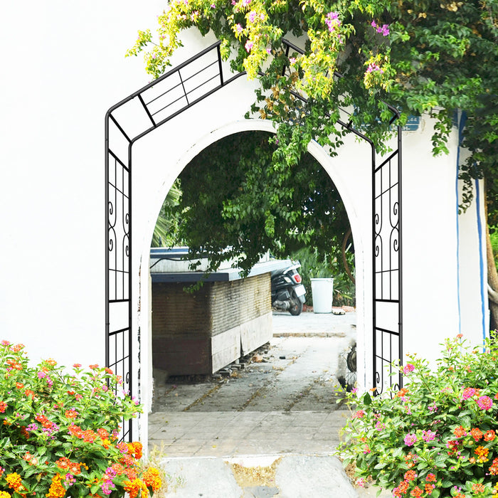 Garden Arch, Climbing Plants Support Outdoor - Black