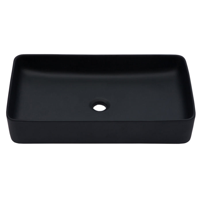 Modern Ceramic Rectangular Bathroom Vessel Sink With European Design