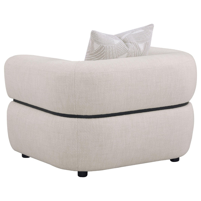 Ramsay - Round Arm Accent Chair - Beige
