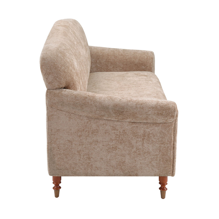 Loveseat Sofa, 2 Seater Couch With Rolled Arms