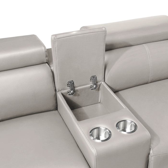Nova - Sectional With Bluetooth Speaker, LED And Lifting Wine Cabinet