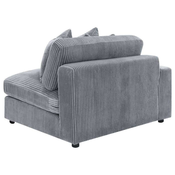Marcus - Fog Track Arms Reversible Sectional With Pillows - Fog