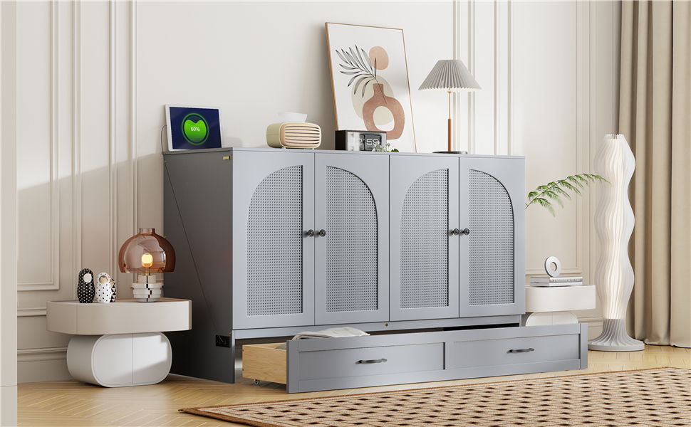 Murphy Bed With Large Drawers