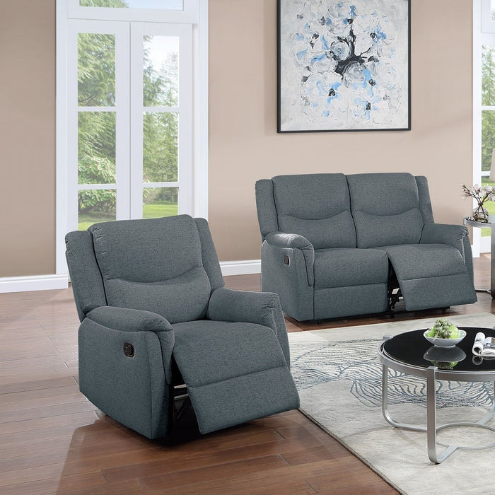 2 Piece Living Room Set With Loveseat And Recliner